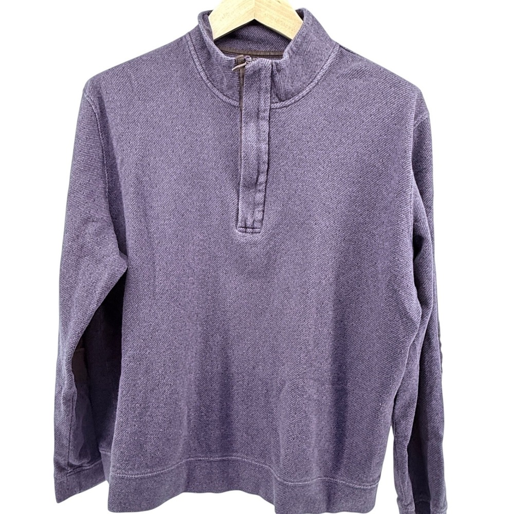 Jos.‎ A. Bank Reserve Quarter Zip Pullover Sweater Elbow Patch XL
